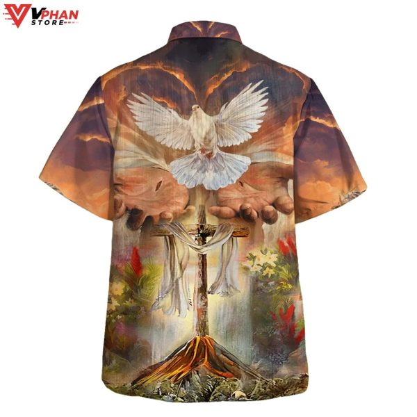 Hand Of God Holy Dove Cross Christian Gift Hawaiian Summer Shirt