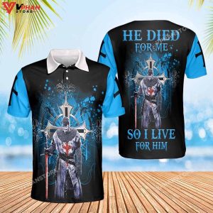 He Died For Me So I Live For Him Jesus Christian Polo Shirt Shorts 1