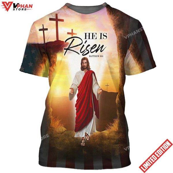 He Is Risen Jesus 3D All Over Printed Shirt for Men and Women