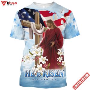 He Is Risen Jesus 3d All Over Print Shirt 1