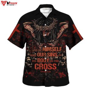 Himself Bore Our Sins In His Body On The Cross Hawaiian Summer Shirt 1