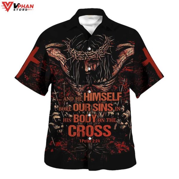 Himself Bore Our Sins In His Body On The Cross Hawaiian Summer Shirt