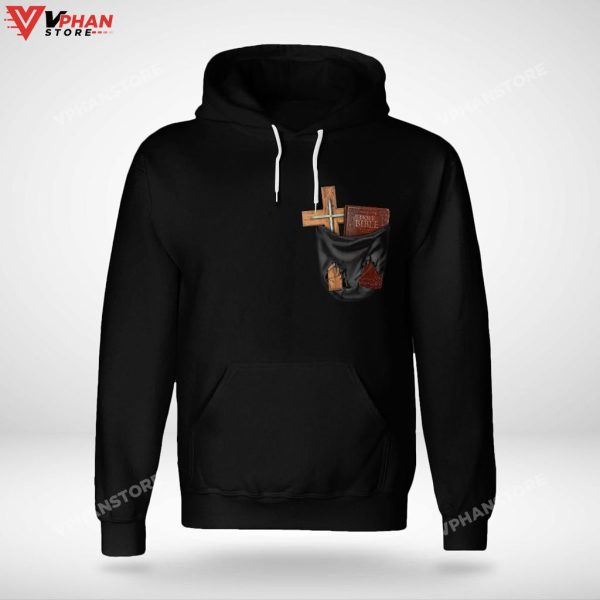 Holy Bible And Cross Are In The Pocket God Christian Religious Hoodie