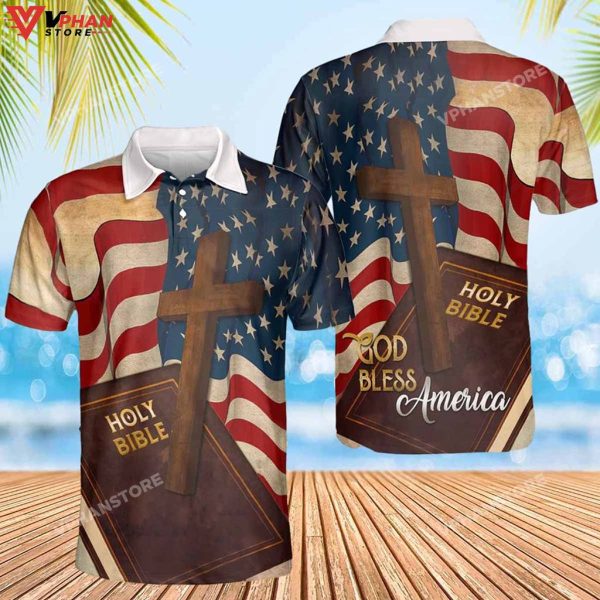 Holy Bible God Bless America Religious Gifts Christian Polo Shirt & Shorts