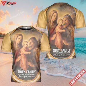 Holy Family Of Jesus Joseph And Mary 3D Shirt 1