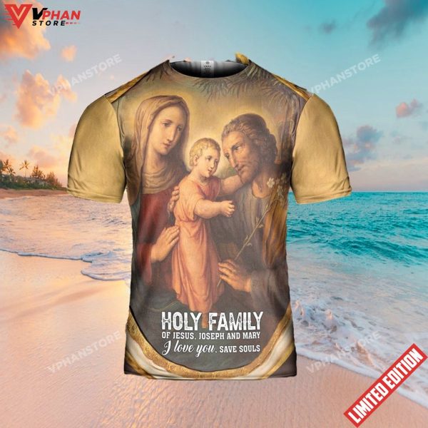 Holy Family Of Jesus Joseph And Mary 3D Shirt