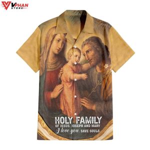 Holy Family Of Jesus Joseph And Mary Christian Hawaiian Summer Shirt 1