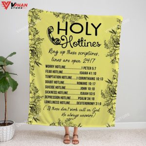 Holy Hotlines Fleece Christian Blanket 1