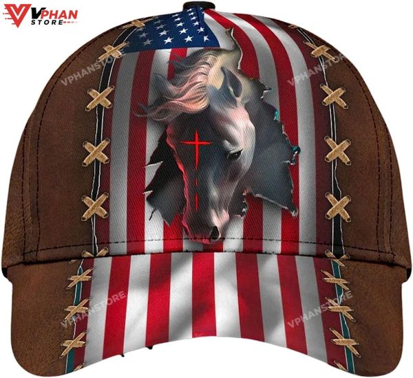 Horse Cross American All Over Print Baseball Cap