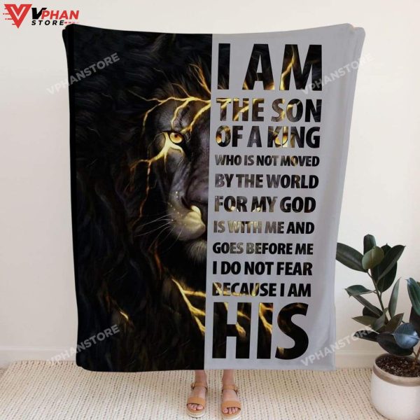 I Am The Son Of A King Fleece Christian Blanket