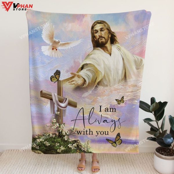 I Am With You Always Matthew Fleece Christian Blanket