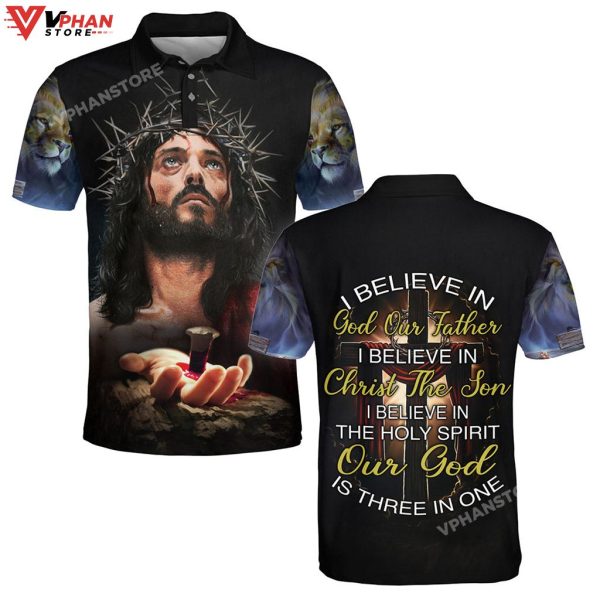 I Believe In God Our Father Easter Gifts Christian Polo Shirt & Shorts