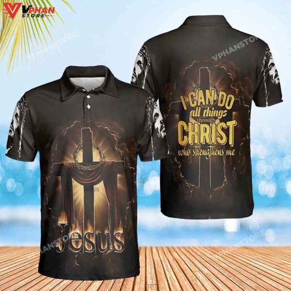 I Can Do All Things Through Christ Jesus Christian Polo Shirt & Shorts