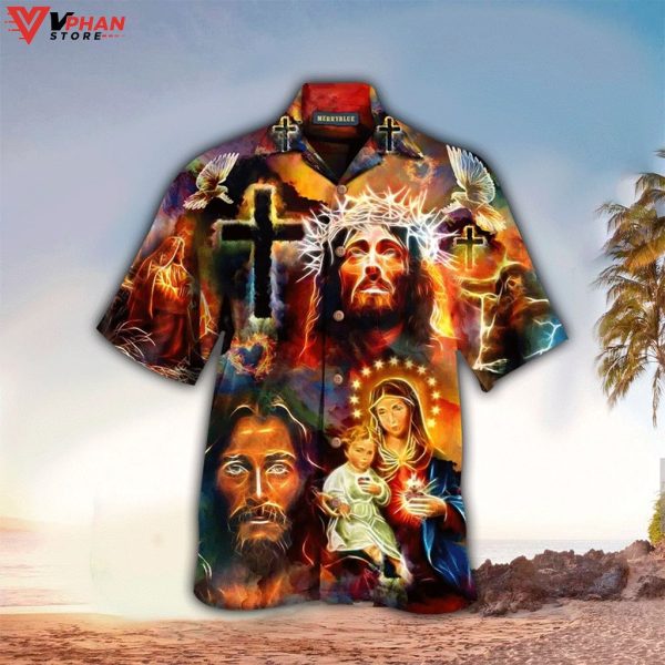 I Cant Do This Life Without Jesus Tropical Outfit Christian Hawaiian Shirt