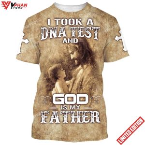 I Took A Dna Test And God Is My Father Jesus And Baby 3d Shirt 1