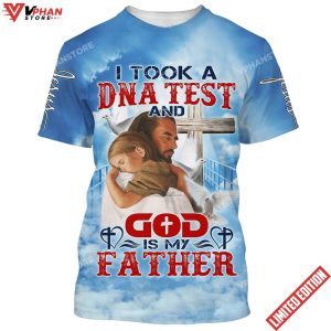 I Took A Dna Test And God Is My Father Jesus And Baby Shirt 1