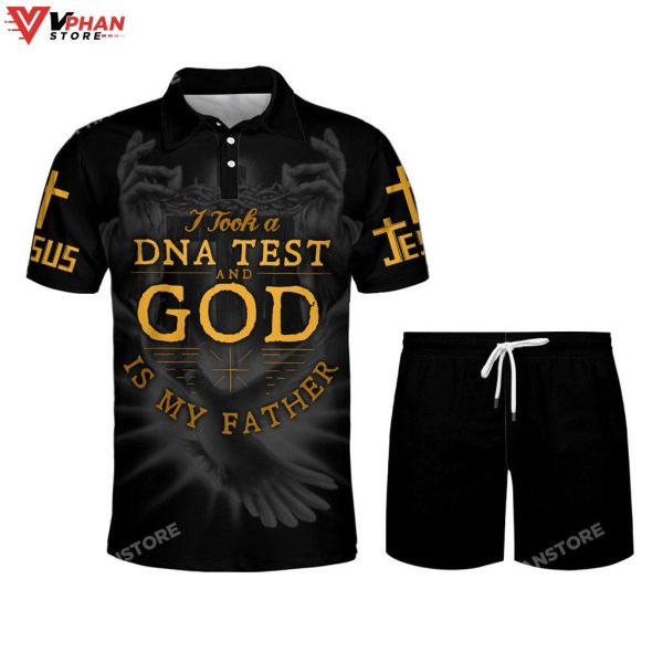I Took A Test And God Is My Father Jesus Christ Polo Shirt & Shorts