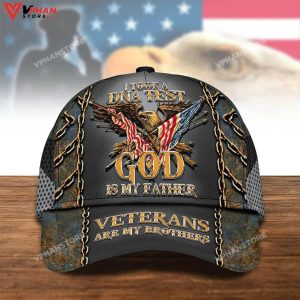 I Took A Dna Test And God Is My Father Veteran Baseball Cap 1