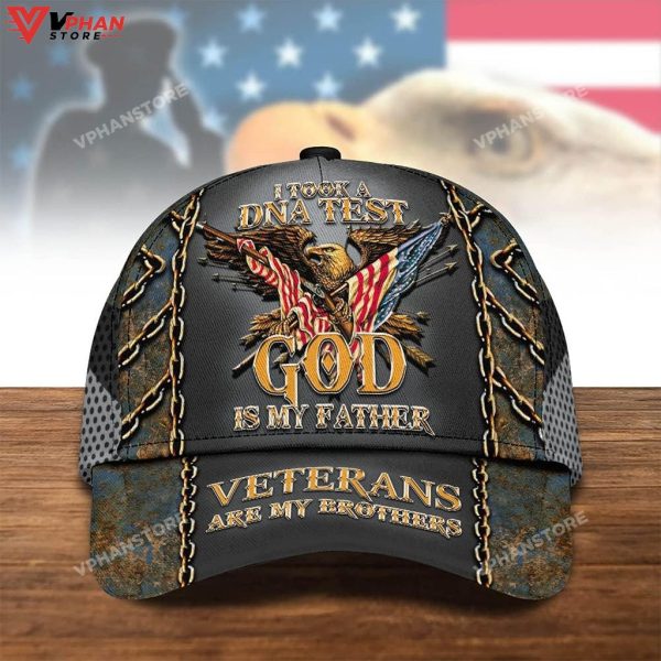 I Took A Dna Test And God Is My Father Veteran Baseball Cap