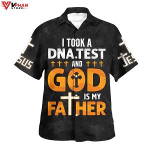 I Took A Dna Test God Is My Father Cross Christian Hawaiian Summer Shirt 1