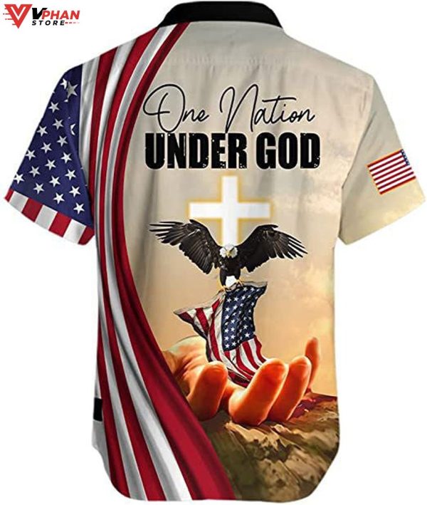 Independence Day Patriotic Christian Gifts Hawaiian Aloha Shirt