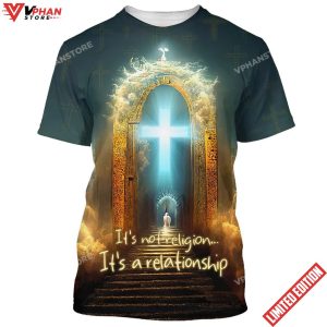 Its Not Religion Its A Relationship Jesus Cross 3d All Over Print Shirt 1