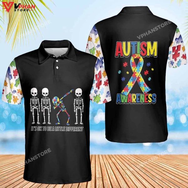 It’s Ok To Be A Little Different Autism Christian Polo Shirt & Shorts