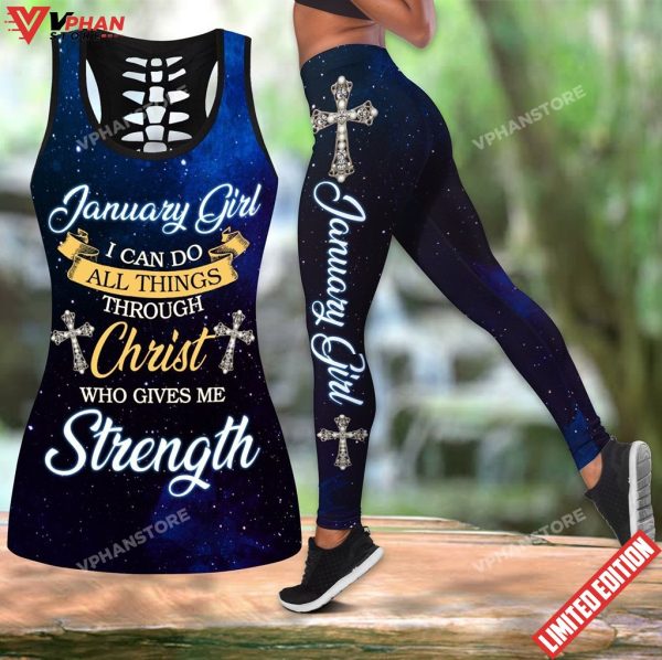 January Girl I Can Do All Things Through Christ Who Give Me Strength Jesus