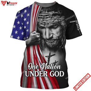 Jesus America One Nation Under God 3d Shirt 1