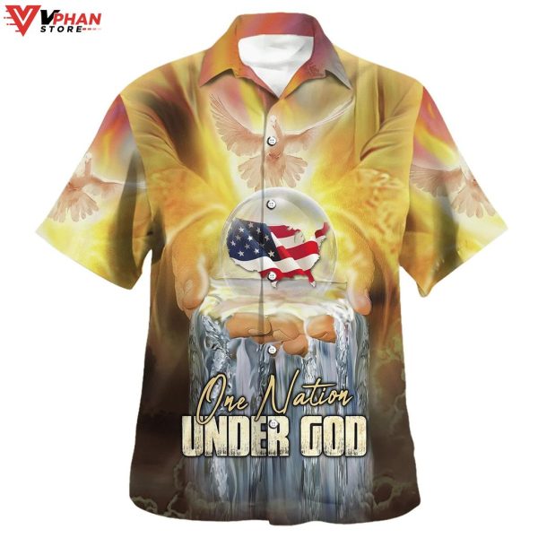 Jesus America One Nation Under God Gifts For Christian Hawaiian Shirt