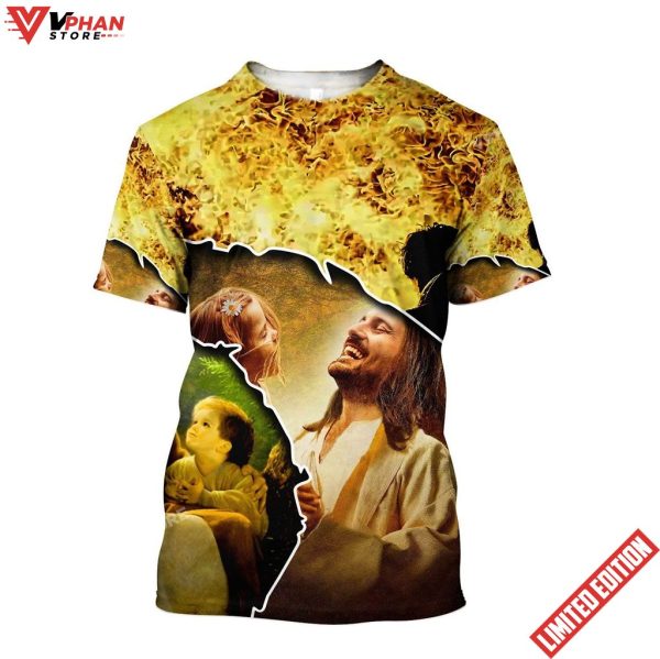 Jesus And Baby Jesus Unisex Christian 3D Shirt