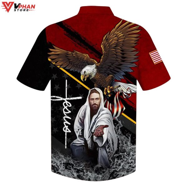 Jesus And Bald Eagle Gifts For Christian Hawaiian Shirt