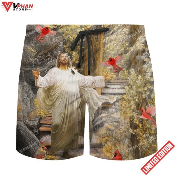 Jesus And Cardinal 3d All Over Print Shirt