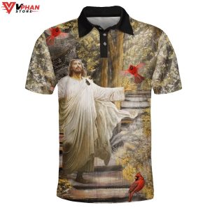 Jesus And Cardinal Religious Easter Gifts Christian Polo Shirt Shorts 1
