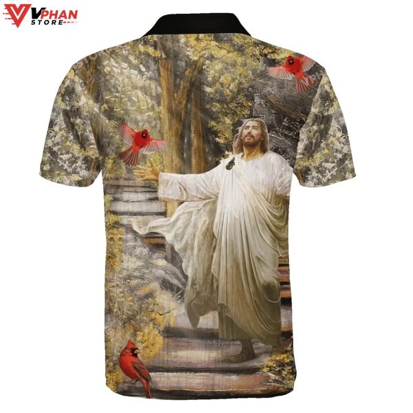 Jesus And Cardinal Religious Easter Gifts Christian Polo Shirt & Shorts