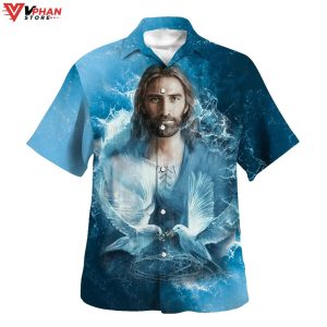 Jesus And Dove Christian Outfit Christian Gift Ideas Hawaiian Shirt 1