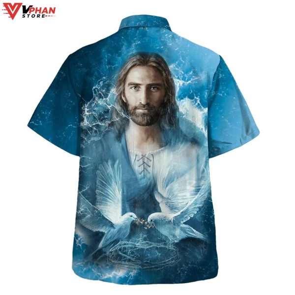 Jesus And Dove Christian Outfit Gift Ideas Hawaiian Shirt