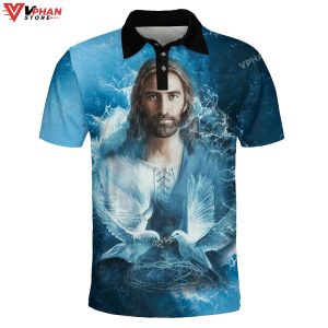 Jesus And Dove Religious Easter Gifts Christian Polo Shirt Shorts 1