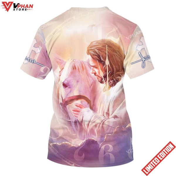 Jesus And Horse 3d All Over Print Shirt