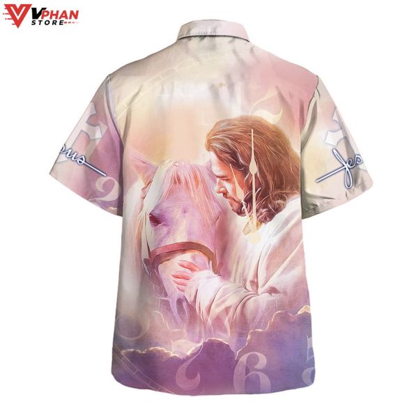 Jesus And Horses Christian Outfit Gift Ideas Hawaiian Shirt