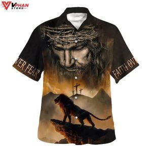 Jesus And Lion Gifts For Christian Easter Hawaiian Shirt 1