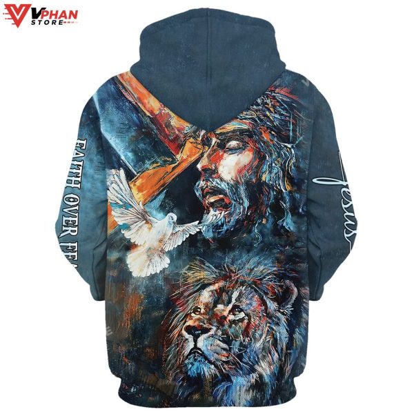 Jesus And Lion Of Judah Christian Gift Ideas Religious Hoodie