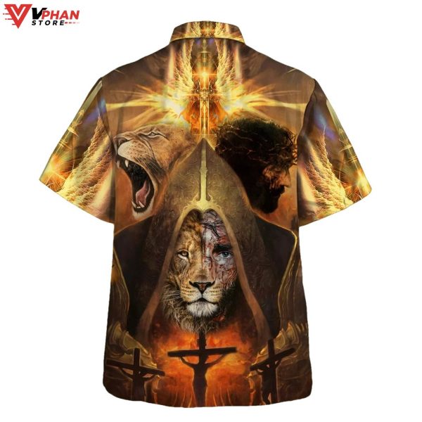 Jesus And Lion Of Judah Christian Gifts Hawaiian Aloha Shirt