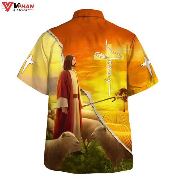 Jesus And The Lamb Tropical Outfit Christian Gifts Hawaiian Aloha Shirt