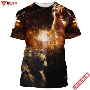 Jesus And The Lion Of Judah Christian Shirt 1