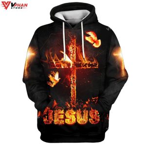 Jesus And The Three Crosses Men Women Christian Hoodie 1