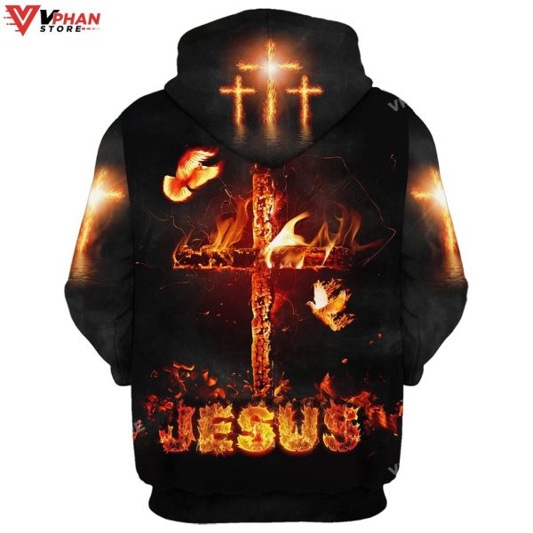 Jesus And The Three Crosses Men & Women Christian Hoodie