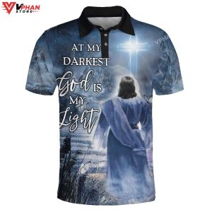 Jesus At My Darkest God Is My Light Christian Polo Shirt Shorts 1