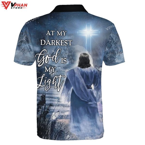 Jesus At My Darkest God Is My Light Christian Polo Shirt & Shorts