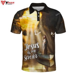 Jesus Calms The Sea Religious Easter Gifts Christian Polo Shirt Shorts 1